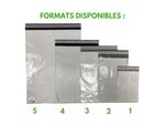 50 Enveloppes plastique opaques éco 60 microns n°4 - 320x410mm