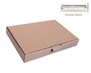 Lot de 5 - Boite postale carton extra plate 3cm 255x190x30mm