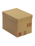 (lot  20 caisses) caisse carton palettisable c avec couvercle 600 x 400 x 300 mm