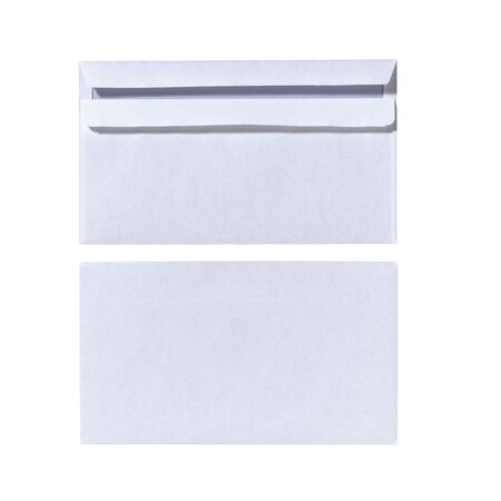 Lot de 25 enveloppes dl 110x220 mm 75g autocollantes blanc herlitz