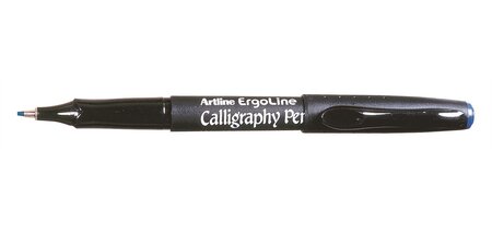 Marqueur 'calligraphy pen' pointe 2 mm bleu x 12 artline