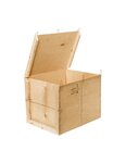 (lot  6 caisses) caisse bois contreplaqué mussy® - paquet de 6 545 x 490 x 295mm