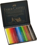 Boîte métal de 24 Crayons de couleur Polychromos FABER-CASTELL