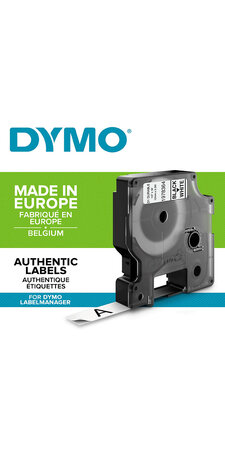 DYMO LabelManager cassette ruban D1 durable  haute résistance  Noir/Blanc  12mm x 5 5m