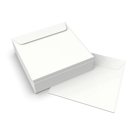 Lot de 100 enveloppe blanche 110x110 mm