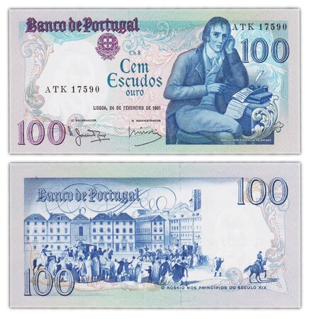 Billet de collection 100 escudos 1981 portugal - neuf - p178b