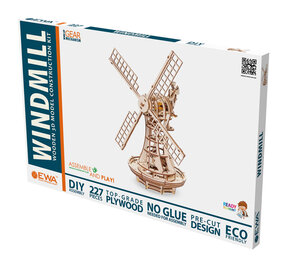 Maquette 3D en bois Moulin