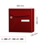 Boîte aux lettres rouge pourpre brillant 3004b