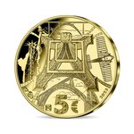 Gustave Eiffel - 100 ans de sa disparition Monnaie de 5€ Or 1/2g