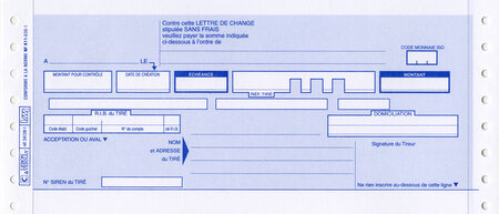 LETTRES DE CHANGE 240X12' LETTRES CHANGE (600 traites) ELVE