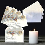 Lot 5 cartes remerciements condoléances +5 enveloppes blanches format 9x14cm